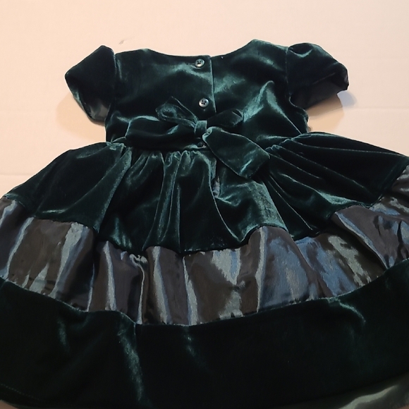 Blueberi Boulevard Deep Green Velvet Dress NWT RV $70 12 Months - Picture 10 of 10